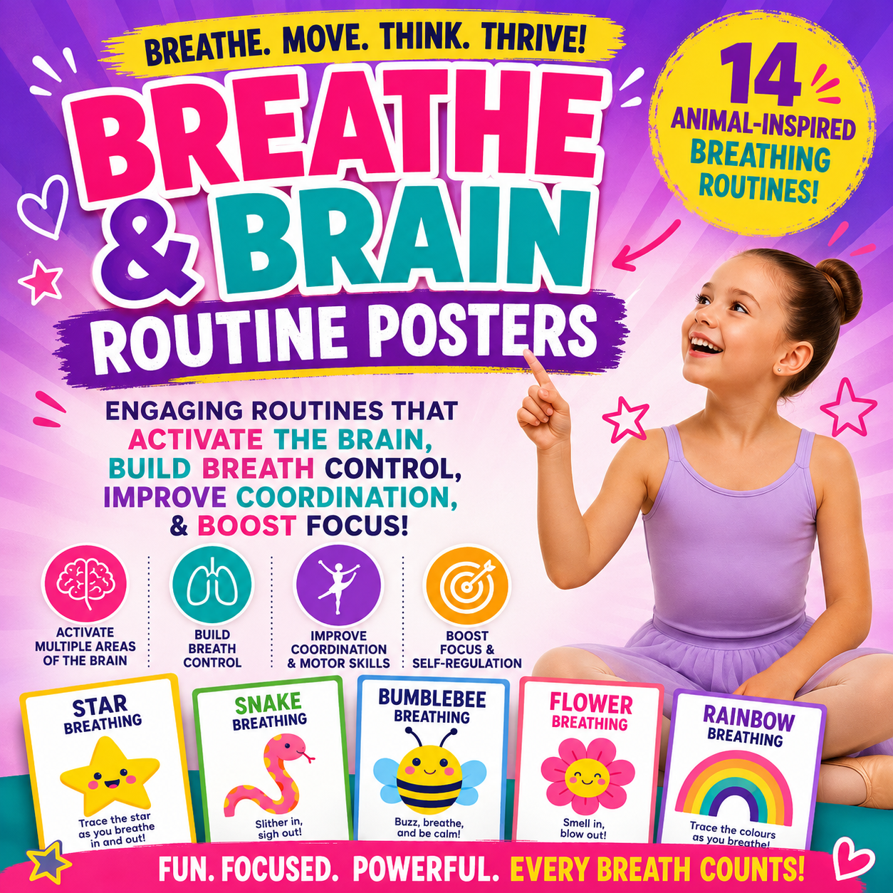 Breathe & Brain Routine Posters