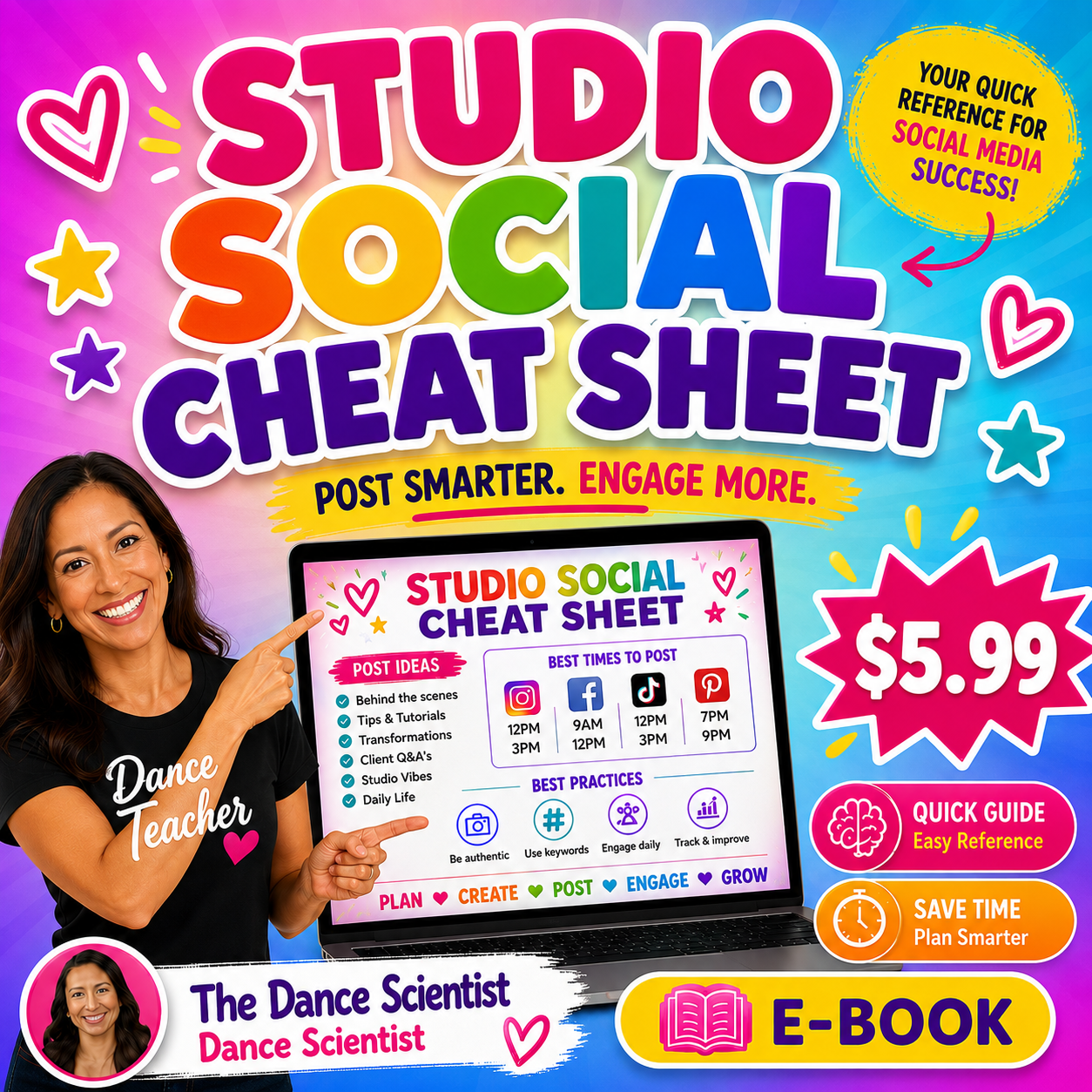 Studio Social Cheat Sheet