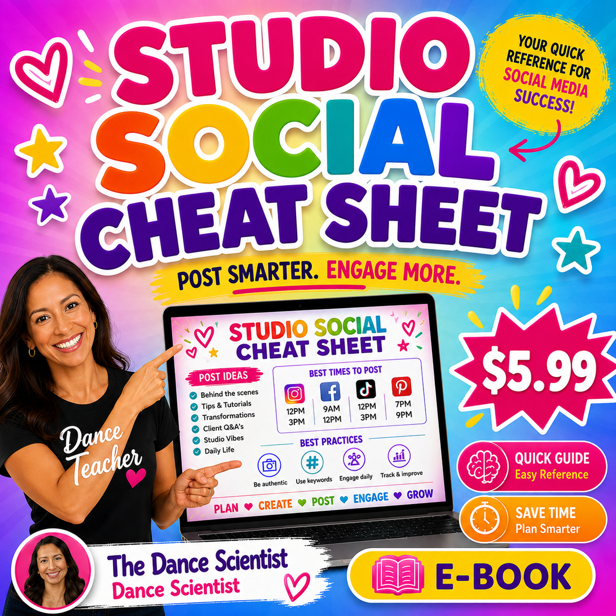 Studio Social Cheat Sheet