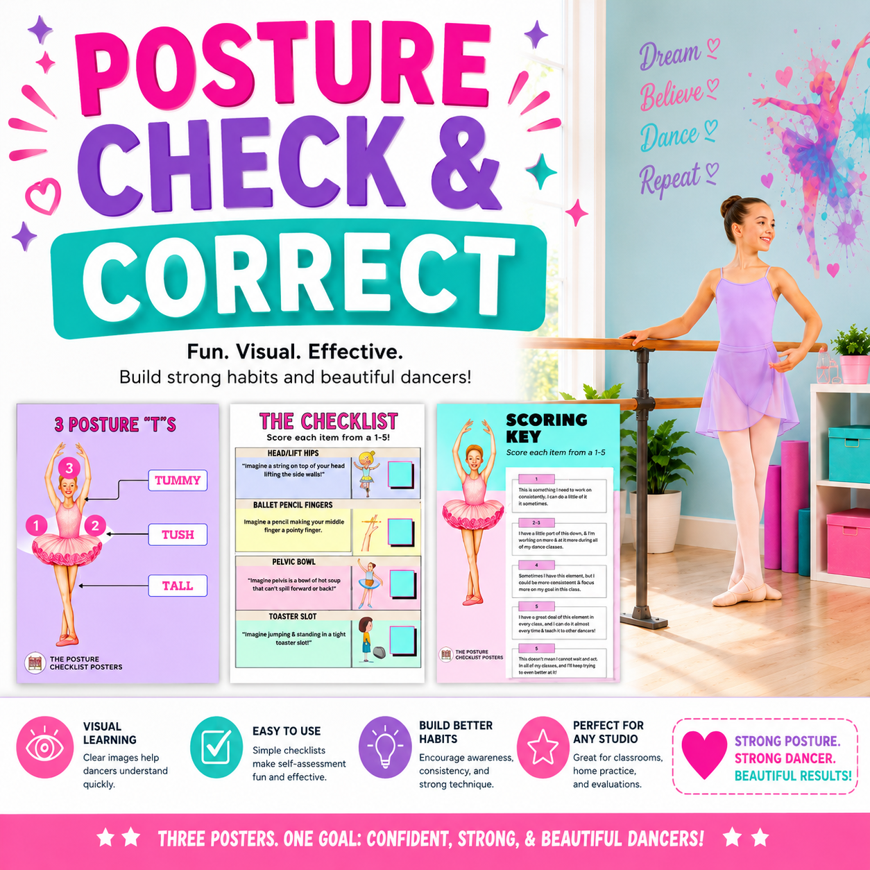 Posture Check & Correct Posters